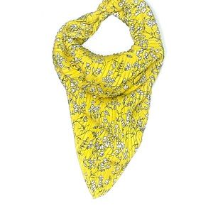 Banana Republic Yellow Floral Crinkle Neckerchief Fashion Scarf Purse Hair Tie
